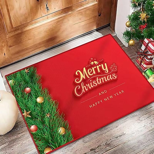 

Christmas Bath Mat Doormat Santa Claus Carpet Merry Christmas Decorations For Home 2022 Xmas Navidad Natal Gifts Happy New Year 2023 for Bathroom,Kitchen,Livingroom