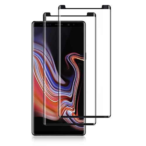 

2 PackFull Coverage Cnarery Screen Protector for Samsung Galaxy Note 9 3D Curved/Easy Installation/Case-Friendly/HD-Bubble Free Tempered Glass for Samsung Galaxy Note 9