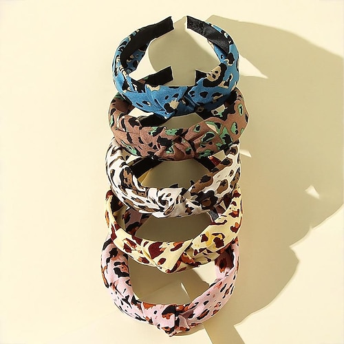 

Kids Girls' Sweet Daily Leopard / Solid Colored Polyester Hair Accessories Blue / Pink / Yellow One-Size
