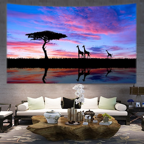 

Landscape Scenery Wall Tapestry Art Decor Blanket Curtain Hanging Home Bedroom Living Room Decoration The Sky Of The Sunset