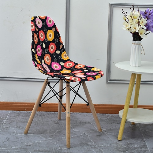 

Daisy Pattern Shell Chair Cover Mid Century for Kitchen Dining Room Chair Slipcovers Dining Chair Cover Parson Chair Slipcover Stretch Chair Covers for Dining Room