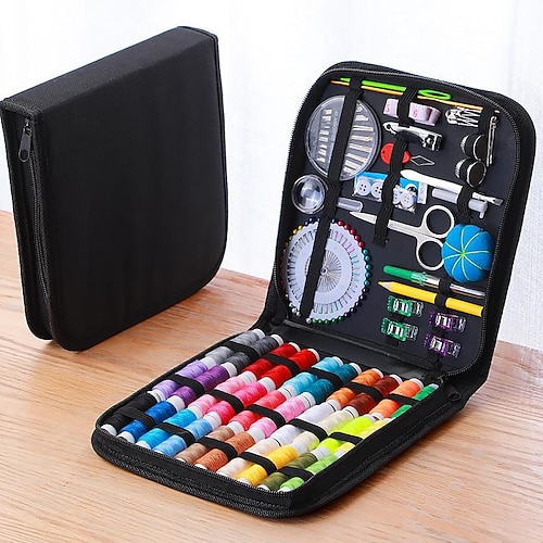 131pcs Sewing Kit, Sewing Kits For Adults For Beginners, Sewing Set  Accessories Mini Travel Sewing Bag Black Zipper Bag Home Travel 2024 -  $12.99