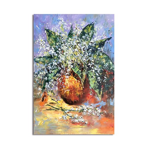 

Oil Painting Handmade Hand Painted Wall Art Abstract Flowers Canvas Painting Home Decoration Decor Stretched Frame Ready to Hang