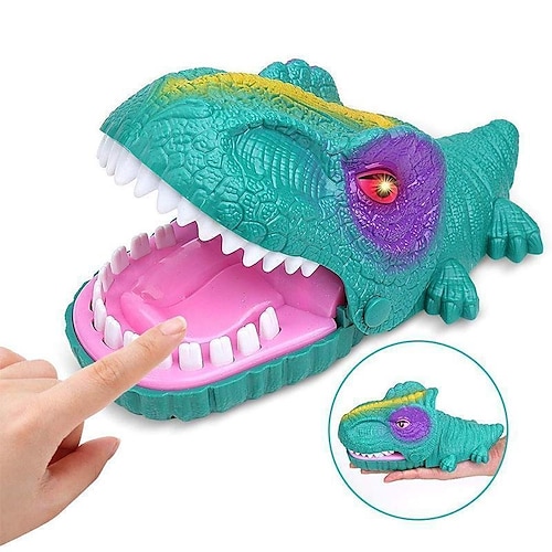 

1 pcs Mouth Dentist Bite Finger Toy Big Crocodile Shark Dinosaur Dog Hippo With Light & Sound Games Pull Teeth Toys Kids Funny Toy