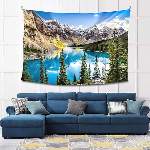 

Landscape Wall Tapestry Art Deco Blanket Curtain Picnic Table Cloth Hanging Home Bedroom Living Room Dormitory Decoration Polyester Fiber for Bedroom Living Room