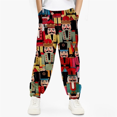 

Kids Boys Pants Nutcracker Active Outdoor 3-12 Years Winter Rainbow