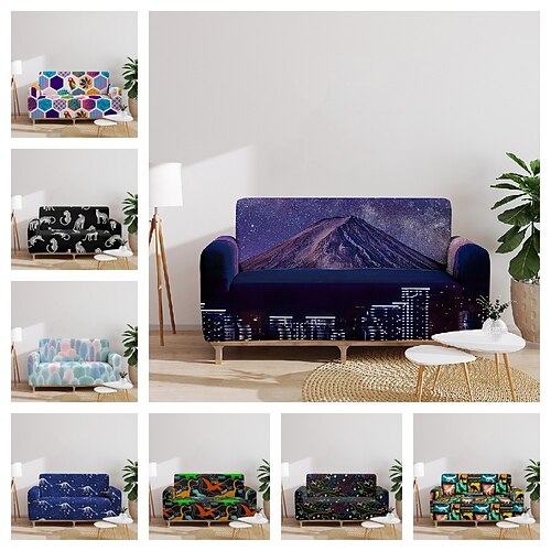 

Landscape Sofa Cover Stretch Slipcovers Soft Durable Couch Cover 1 Piece Spandex Fabric Washable Furniture Protector fit Armchair Seat/Loveseat/Sofa/XL Sofa