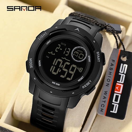 

SANDA Top Brand Sports Men Watches Fashion Countdown Waterproof LED Digital Watch Man Military Wristwatch 2125