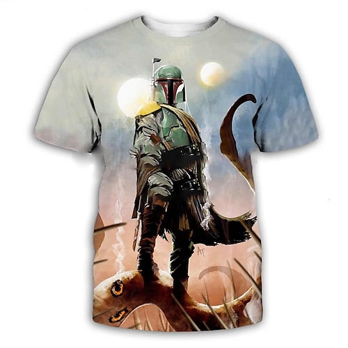 

Men's Unisex T shirt Tee Graphic Prints Human Crew Neck Brown 3D Print Outdoor Street Short Sleeve Print Clothing Apparel Vintage Sports Designer Casual / Summer / Summer