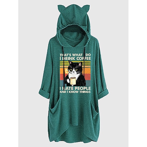 

Inspired by Ah My Goddess Cat Ear Hoodie T-shirt Sweatshirt Animal Graphic Hoodie For Women's Girls' Adults' Hot Stamping Spandex Homecoming Vacation