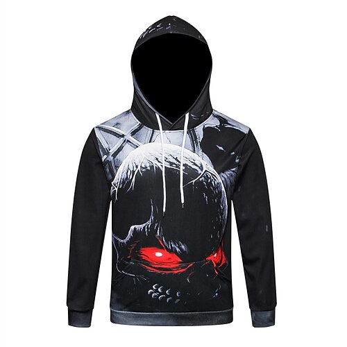 

Men's Unisex Pullover Hoodie Sweatshirt Hooded Skull Graphic Prints Print Daily Sports 3D Print Streetwear Designer Casual Clothing Apparel Hoodies Sweatshirts Long Sleeve Black