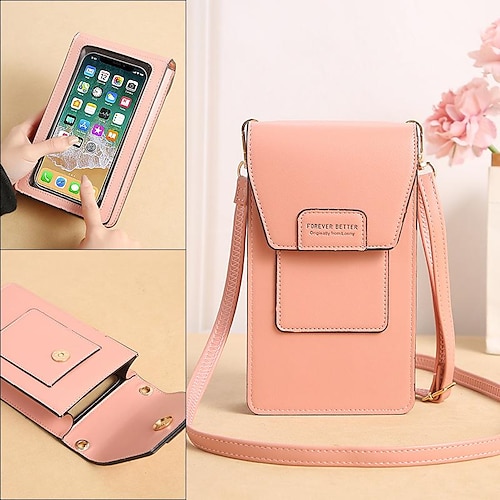 

Women's Mobile Phone Bag Solid Color Shopping Daily Date Black Pink Grey Royal Blue