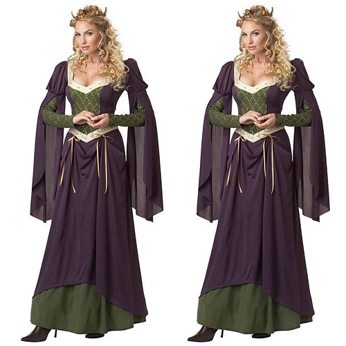 

Flere Kostymer Cosplay kostyme Maskerade Voksne Dame Cosplay Ytelse Maskerade Festival / høytid Polyester Lilla Dame Lett Karneval Kostumer Helfarge Halloween / Kjole / Kjole