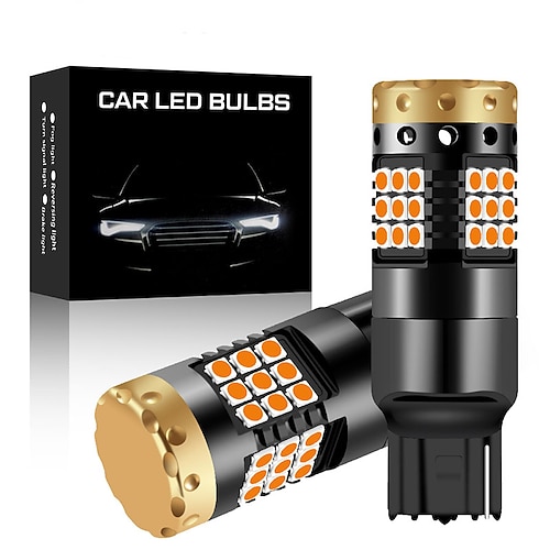 

2PCS CANBUS T20 LED 7440 W21W Car Turn Signal Reverse Lamp Auto Light DRL Daytime running light Bulbs Amber 12V-24V