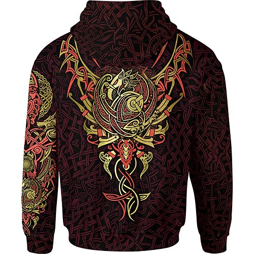 

Men's Unisex Pullover Hoodie Sweatshirt Hooded Graphic Prints Print Daily Sports 3D Print Streetwear Designer Casual Hoodies Sweatshirts Long Sleeve Red