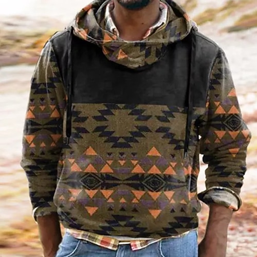 

Men's Unisex Pullover Hoodie Sweatshirt Hooded Graphic Prints Print Daily Sports 3D Print Streetwear Designer Casual Clothing Apparel Hoodies Sweatshirts Long Sleeve Brown