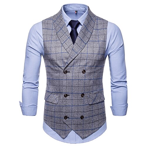 

Gentleman Kingsman Plus Size Retro Vintage Roaring 20s 1920s Waistcoat Men's Costume Vintage Cosplay Party / Evening Sleeveless waistcoat Masquerade