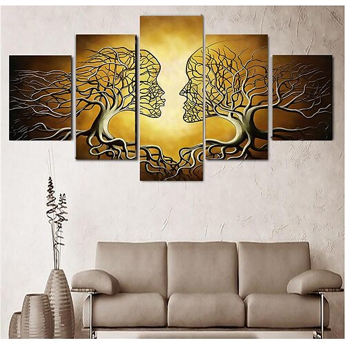 

five abstract tree kiss decorative painting living room home decoration painting