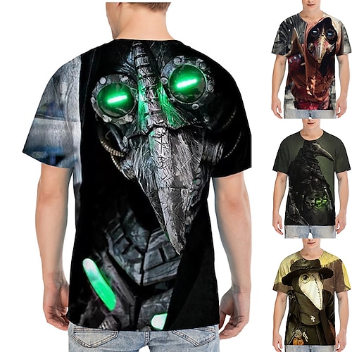 

Svartedauden Pestelegen T-skjorte Anime Tegneserie Animé Klassisk Gate stil T-Trøye Til Herre Dame Unisex Voksne 3D-utskrift 100% Polyester