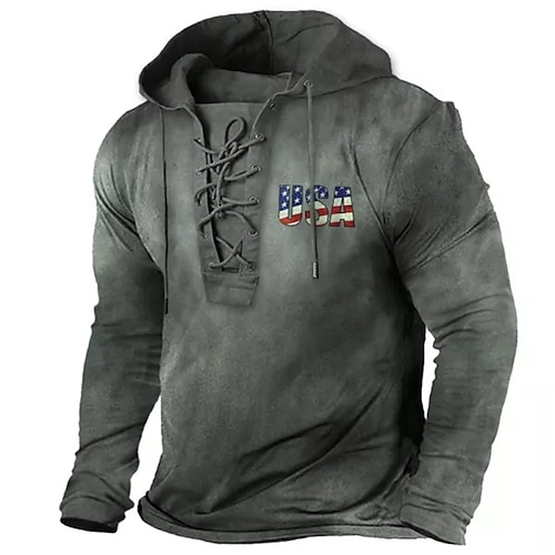 

Men's Unisex Pullover Hoodie Sweatshirt Hooded Letter Graphic Prints Lace up Print Sports Outdoor Daily Sports 3D Print Designer Casual Big and Tall Clothing Apparel Hoodies Sweatshirts Long Sleeve