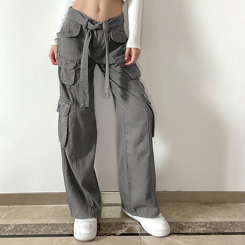 

Spicy Girls Punk & Gothic Y2K Year 2000 Pants Loose Pants Women's Cotton Japanese Cosplay Costumes Brown / Gray / Black