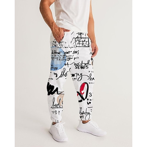 

Men's Sweatpants Joggers Trousers Drawstring Elastic Waist 3D Print Graphic Prints Comfort Breathable Sports Outdoor Casual Daily Streetwear Designer White Micro-elastic / Elasticity