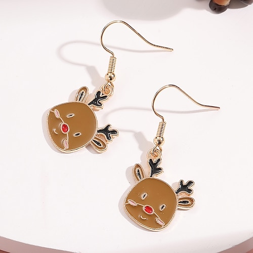 

1 Pair Drop Earrings Earrings For Women's Christmas Gift Festival Alloy Geometrical Holiday Fashion Animal