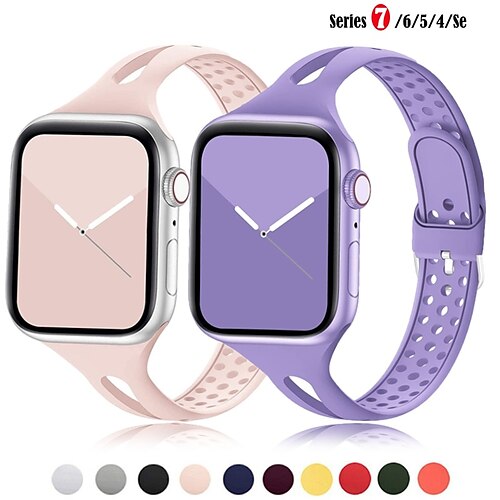 

Cinturino sportivo Compatibile con Cinturino dell'Apple Watch 38mm 40mm 41mm 42mm 44mm 45mm 49mm Impermeabile Regolabili Fibbia in acciaio inossidabile Silicone Cinturino di ricambio per iwatch Serie