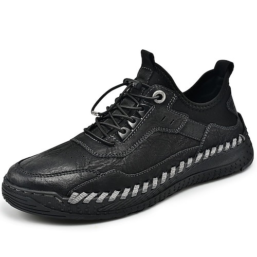 

Men's Oxfords Sporty Look Comfort Shoes Sporty Casual Outdoor Daily Walking Shoes PU Black Gray Fall Spring