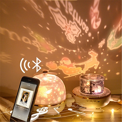 

Starry Sky Projector Universe Night Light with Music and Speaker Chargeable 360 Rotate LED Lamp Colorful Flashing Star Kids Baby