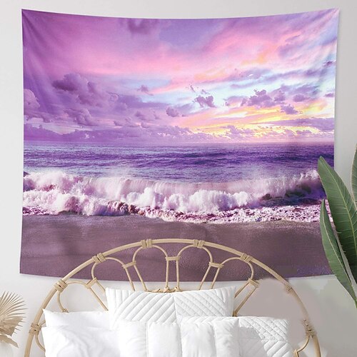 

Landscape Wall Tapestry Art Deco Blanket Curtain Picnic Table Cloth Hanging Home Bedroom Living Room Dormitory Decoration Polyester Fiber for Bedroom Living Room