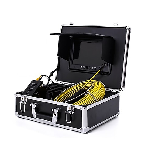 

Sewer Pipe Inspection Endoscope Pipeline Inspection System 7"" 20M/30M Drain Sewer Waterproof Pipeline Endoscope Camera with 6 LED Lights