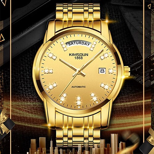 

Explosive Kingston 1967 Brand Steel Belt Fashion Watch Luminous Week Display Calendar Automatic Mechanical Watch Waterproof Business Double Calendar Men'S Watch