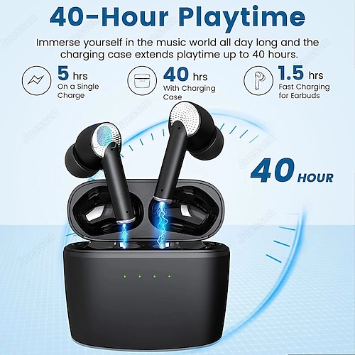 

J8 ANC TWS Bluetooth 5.2 Headphones Active Noise Cancelling Wireless Earbuds Low Latency 4 Mic ENC Waterproof Earbuds