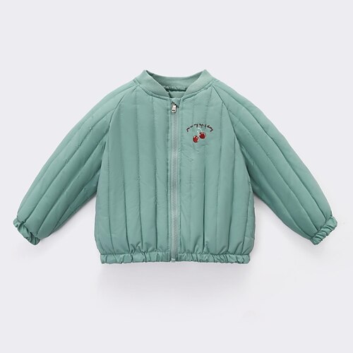 

Kids Unisex Down Coat Outerwear Plain Coat School Active Cute Blue Pink Light Green 2-8 Years