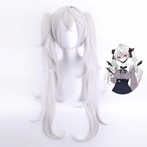 

Virtual Anchor Vtuber Rainbow Club Female Turn Kuzu Cos Wig Tiger Mouth Clip Double Ponytail
