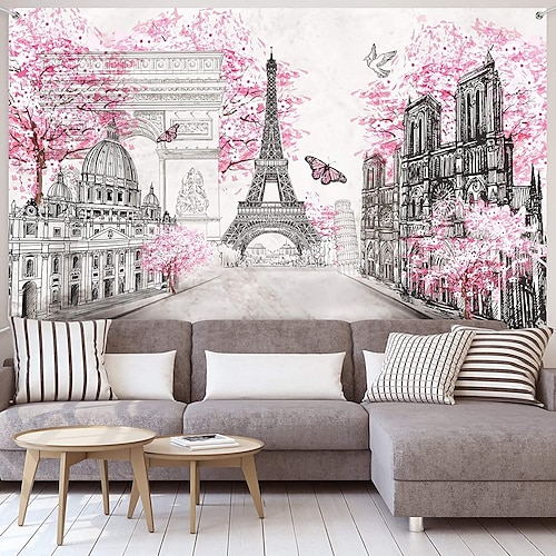 

Landscape Wall Tapestry Art Deco Blanket Curtain Picnic Table Cloth Hanging Home Bedroom Living Room Dormitory Decoration Polyester Fiber for Bedroom Living Room
