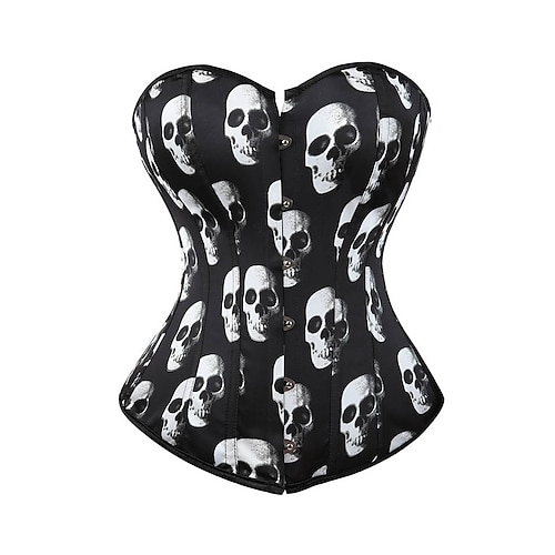 

Corset Women's Corsets Party & Evening Valentine's Day Club Black Gothic Breathable Comfortable Lace Up Tummy Control Adjustable Abstract Fall Winter / Overbust Corset