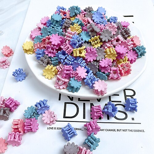 

50 Pieces Kids Girls' Active / Sweet Daily Daisy Floral Floral Style / Mixed Color Hair Accessories Colorful / Green / Gray