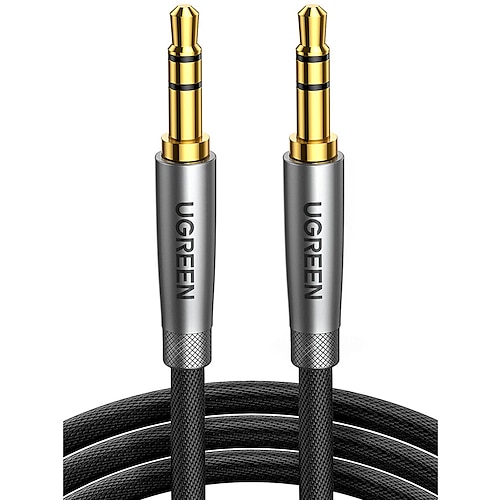 

UGREEN 3.5mm Audio Cable Nylon Braided Auxiliary Cable Male to Male Stereo Hi-Fi Sound for Headphones Car Home Stereo Speakers Tablet Compatible iPhone iPad iPod Echo More 1.5m