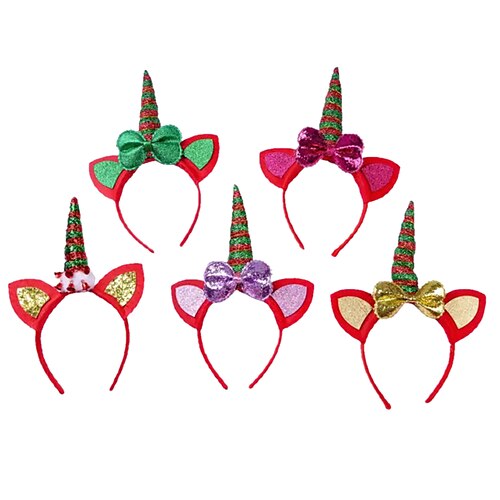 

Kids / Toddler Girls' Active / Sweet Festival Unicorn Cartoon Bow Polyester Hair Accessories Green / Fuchsia / Gold Kid onesize