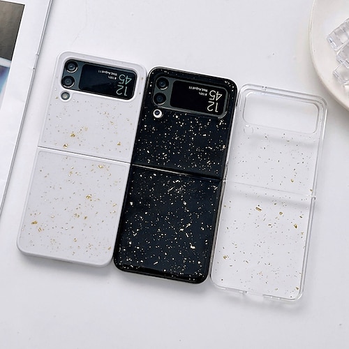

Phone Case For Samsung Galaxy Flip Z Flip 4 Z Flip 3 Flip Glitter Shine PC
