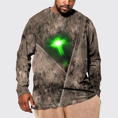 

Men's Plus Size T shirt Tee Big and Tall Graphic Prints Henley Spring & Fall Basic Designer Plus Size Comfortable Outdoor Street Tops