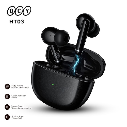 

QCY HT03 TWS ANC Fone Bluetooth Earphones Noise Canceling Wireless Headphones Gaming Headphone With Microphone Handfree Earbuds
