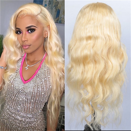 

Blonde 13x4 Lace Front Wigs Color 613 Body Wave Real Human Hair Lace Wigs With Baby Hair