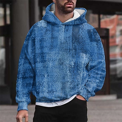 

Men's Unisex Pullover Hoodie Sweatshirt Blue Red Brown Gray Hooded Plaid Graphic Prints Print Daily Sports 3D Print Streetwear Designer Casual Spring & Fall Clothing Apparel Hoodies Sweatshirts