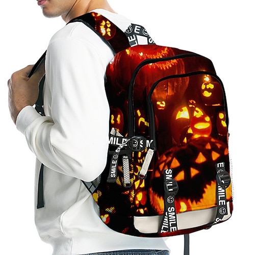 

Halloween 3d Digital Color Printing Around Travel Travel Student Classroom Bag Travel Bag Tide