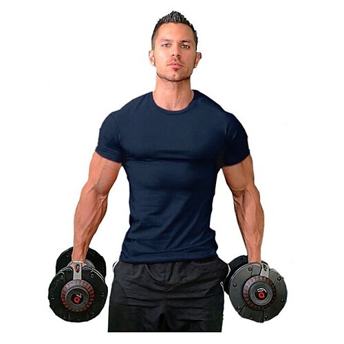 

Men's Shirt Tee Solid Color 100% Cotton Crew Neck Sports Gym Short Sleeve Clothing Apparel Cotton Sportswear Classic Muscle Esencial