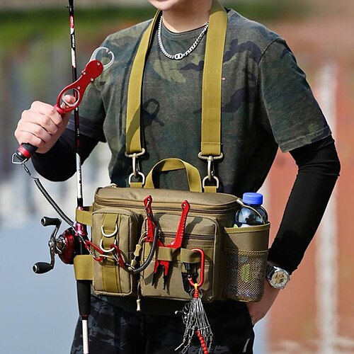 

Fishing Bag Tactical Bag Duffle Bag Oxford Cloth Outdoor Wolf brown