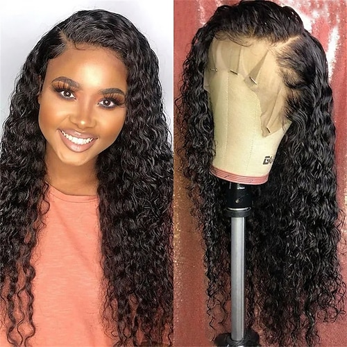 

180% Density Jerry Curly Pre-Plucked 13x4 And 13x6 Lace Front 150% Human Hair Wigs